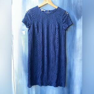 Maggy London Navy Blue Lace Mini Dress